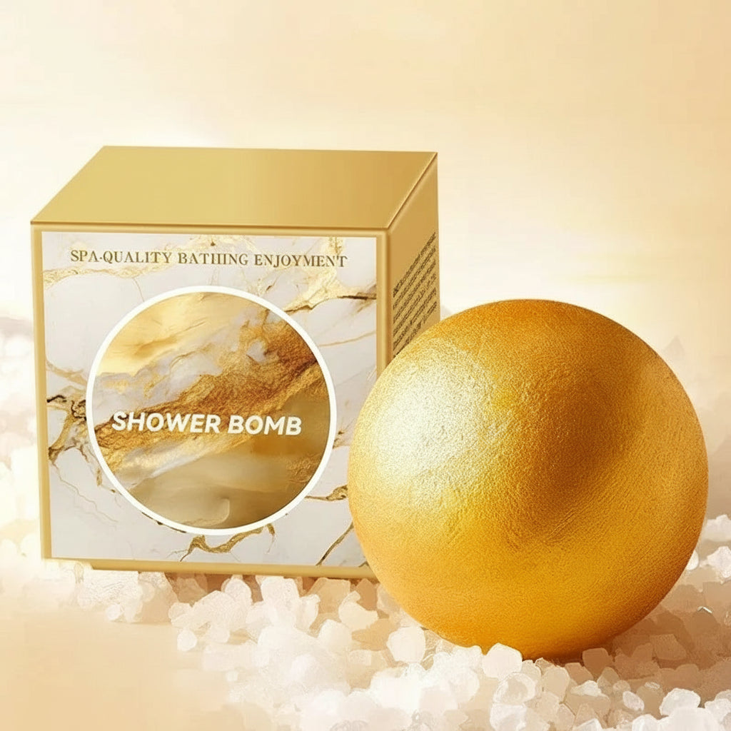 Bomba Sal de Banho Corporal Dourada 100g