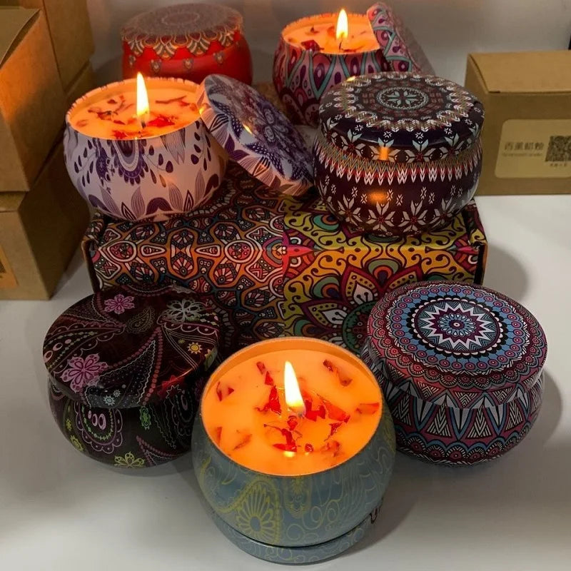 Velas Aromáticas Vintage em Caixa de Ferro