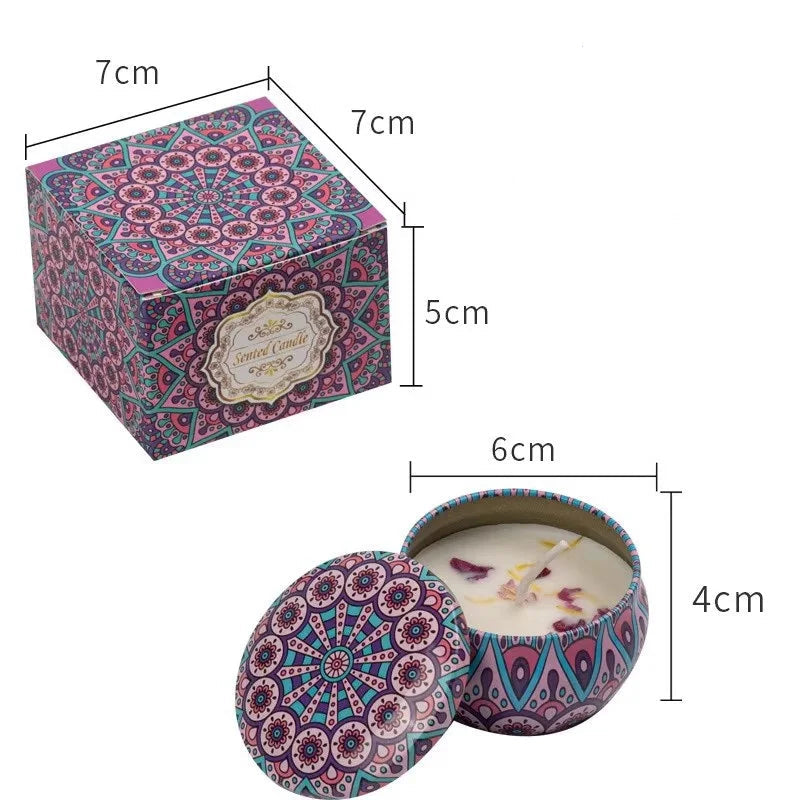 Velas Aromáticas Vintage em Caixa de Ferro