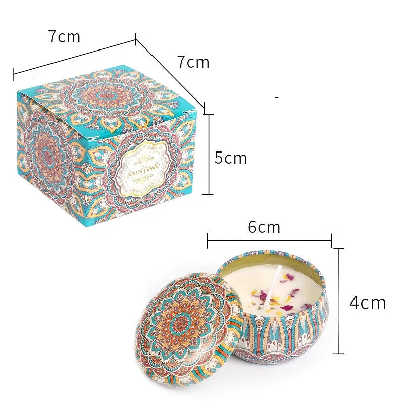 Velas Aromáticas Vintage em Caixa de Ferro