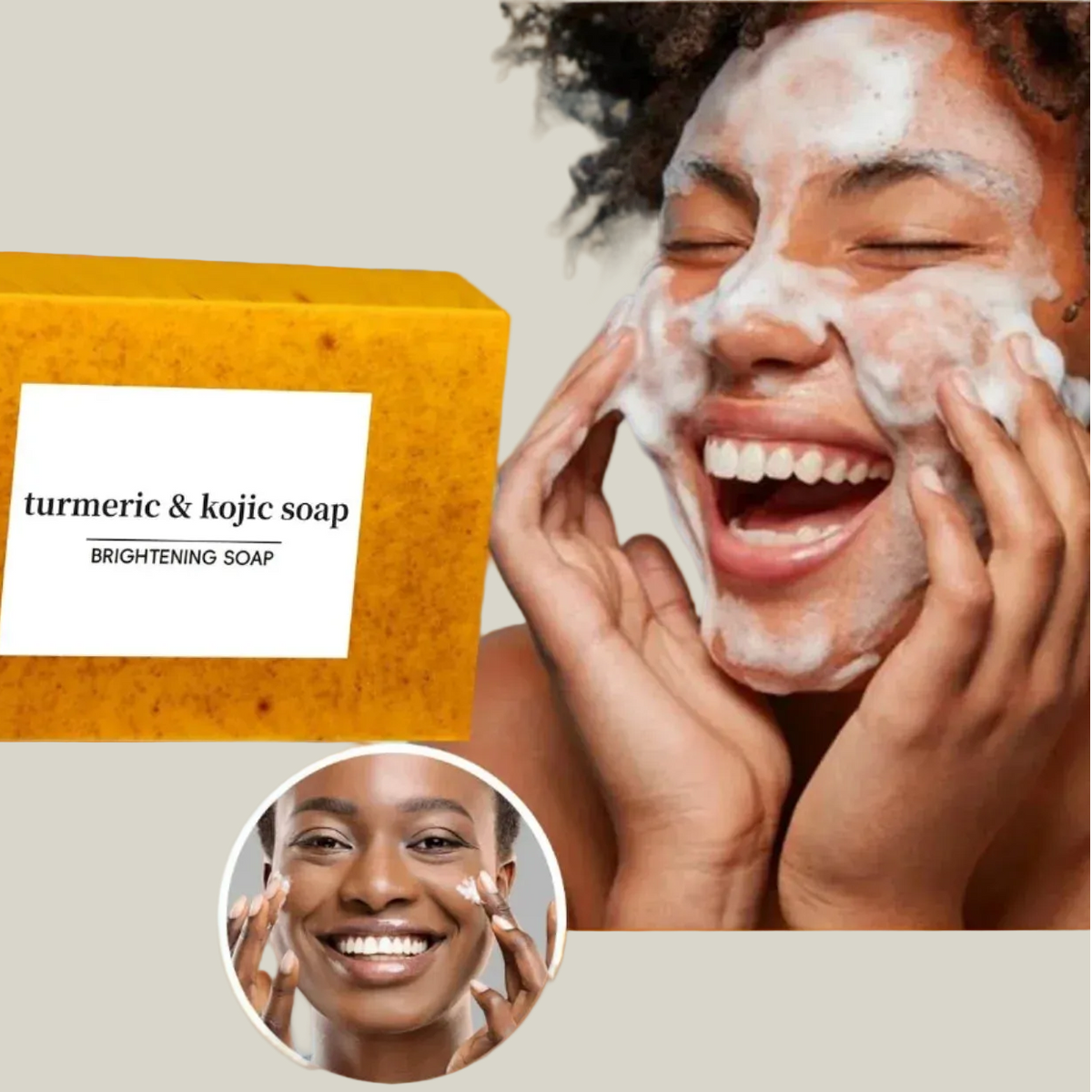 Sabonete artesanal de cúrcuma e ácido kójico