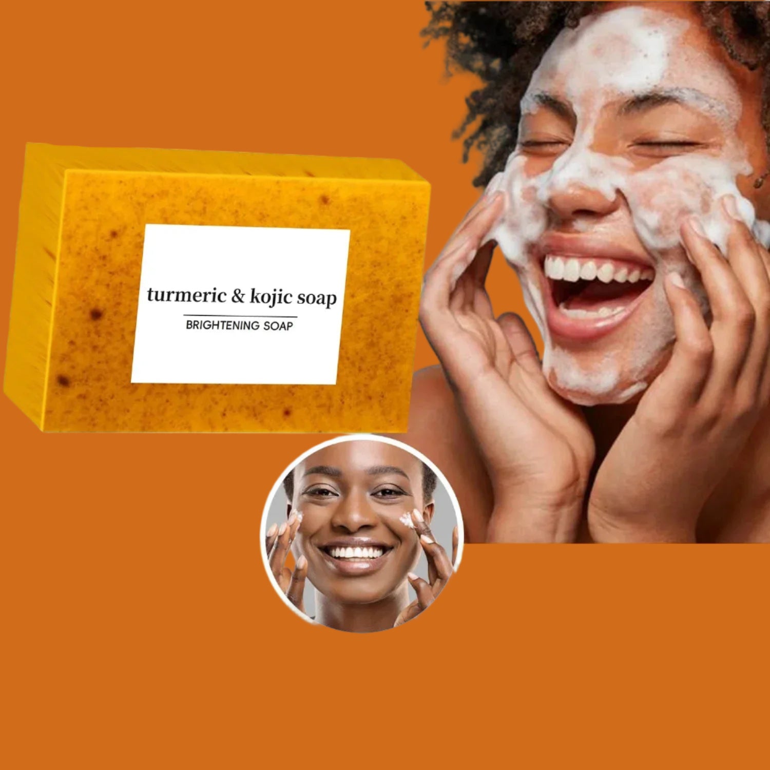 Sabonete artesanal de cúrcuma e ácido kójico