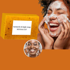 Sabonete artesanal de cúrcuma e ácido kójico