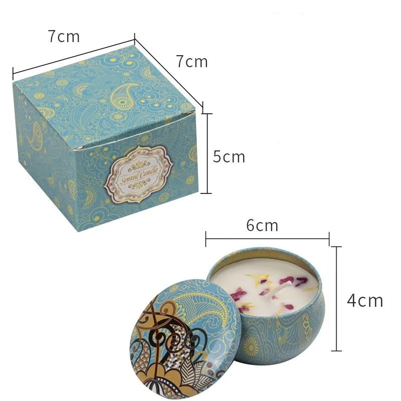 Velas Aromáticas Vintage em Caixa de Ferro